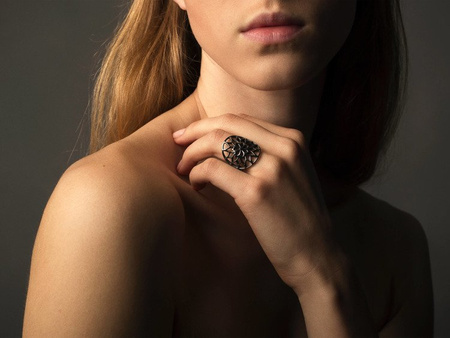 Pierścionek srebrny Chartres Black