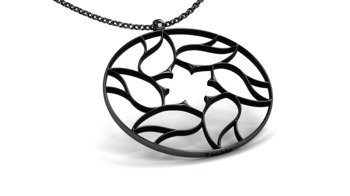 Collana argento Milano Nero