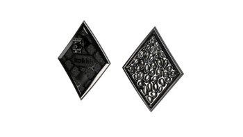 Kolczyki srebrne Vesuvio Black